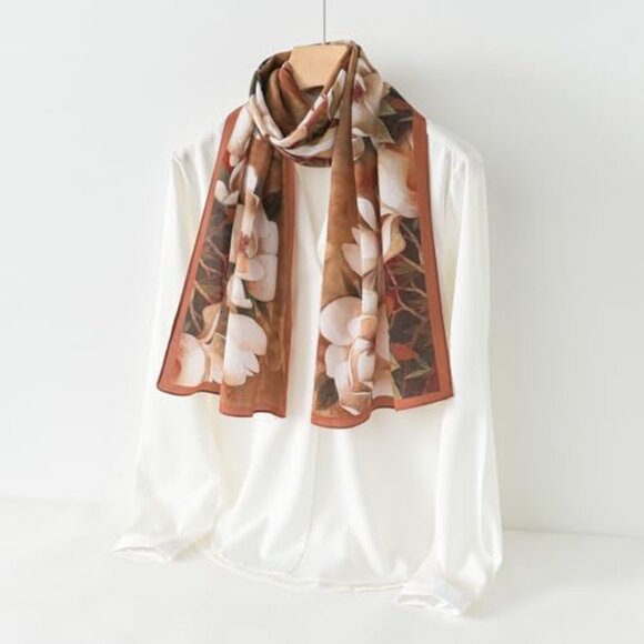 100% Mulberry Silk Scarf Elegant Chic Accessory Versatile Gift Packed